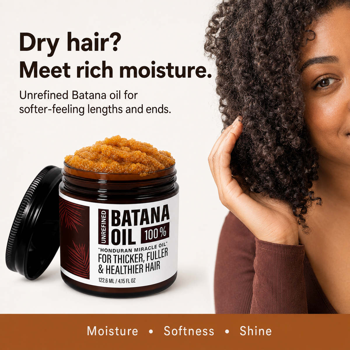 Yacemira Unrefined Batana Oil | 4.15 fl oz (122.6 ml)